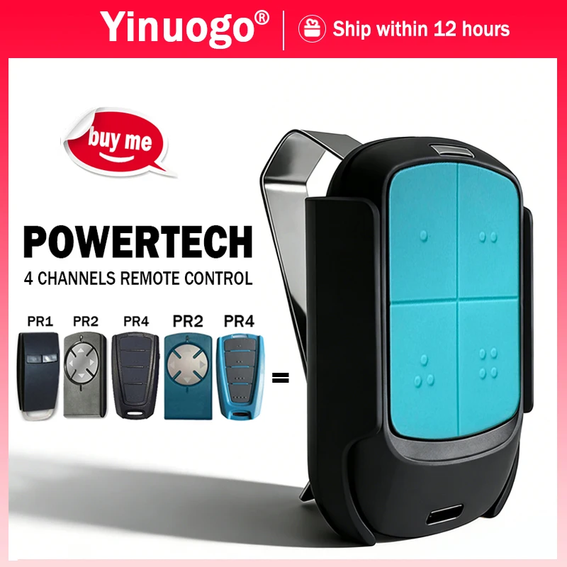 YNG801 Work With POWERTECH PR2 PR4 PR1 Electric Gate Remote Control Powertech 433MHz Rolling Code Garage Door Opener Transmitter
YNG801 Work With POWERTECH PR2 PR4 PR1 Electric Gate Remote Control Powertech 433MHz Rolling Code Garage Door Opener Transmitter