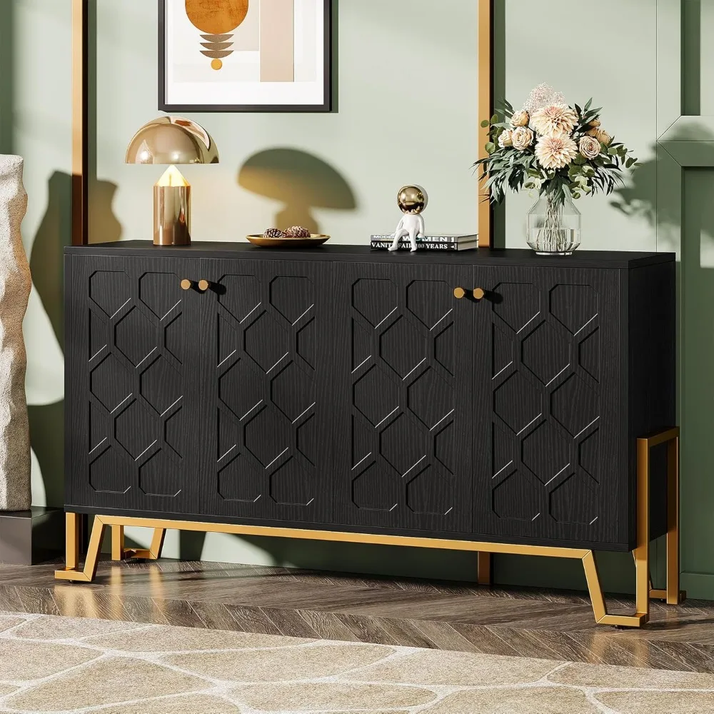 Buffet Cabinet with Storage, 55" Large Kitchen Cabinet Sideboard Cabinets with Shelves and Doors, Modern Coffee Bar Cabinets
Buffet Cabinet with Storage, 55" Large Kitchen Cabinet Sideboard Cabinets with Shelves and Doors, Modern Coffee Bar Cabinets