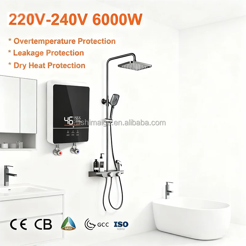 OEM Настенный электрический водонагреватель 6000 Вт без бака для умного дома, хорошо продается для дома и отелей, с LED-дисплеем и контролем температуры
OEM Настенный электрический водонагреватель 6000 Вт без бака для умного дома, хорошо продается для дома и отелей, с LED-дисплеем и контролем температуры
