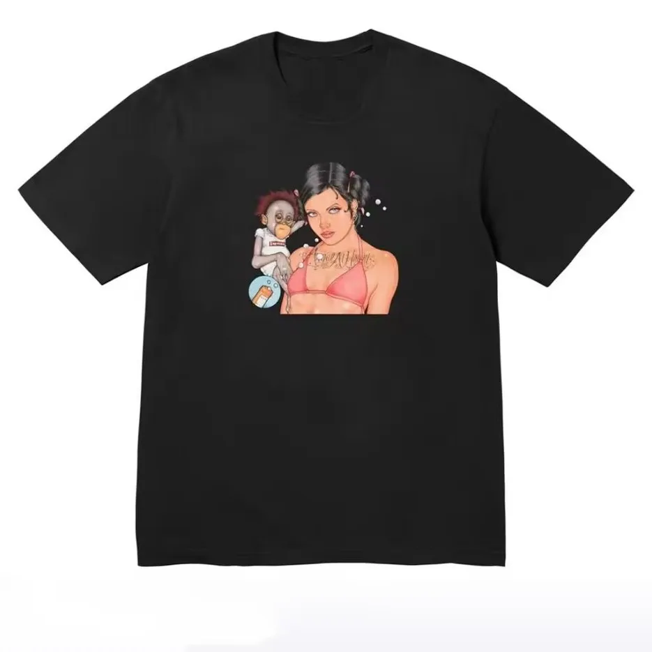 Retro American Casual Angel Tee Swimming Suit Girl Headshot Print Loose round Neck Short Sleeve T-Shirt for Women
Retro American Casual Angel Tee Swimming Suit Girl Headshot Print Loose round Neck Short Sleeve T-Shirt for Women