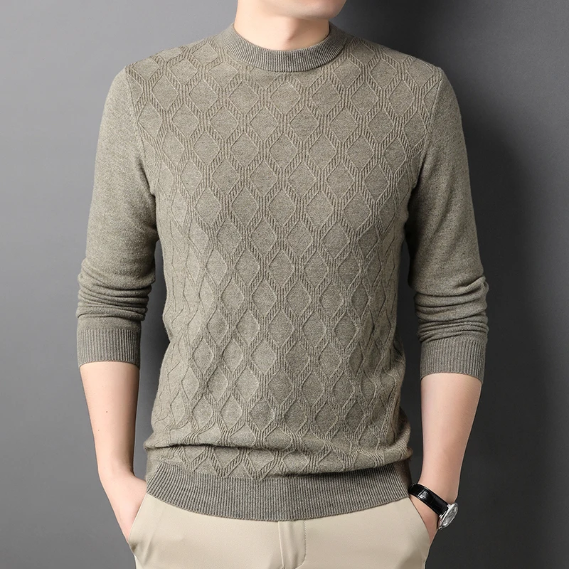 New 100% Wool Argyle Pullover Men's Sweaters Luxury Long Sleeve Round Collar Computer Knitted Spring Autumn Male Sweaters 4XL
New 100% Wool Argyle Pullover Men's Sweaters Luxury Long Sleeve Round Collar Computer Knitted Spring Autumn Male Sweaters 4XL