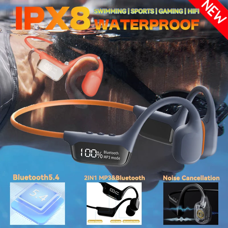 Upgrades Original True Bone Conduction Earphone IPX8 Waterproof Headset Swimming Bluetooth 5.4 Wireless Sport Headphone MP3 32GB
Upgrades Original True Bone Conduction Earphone IPX8 Waterproof Headset Swimming Bluetooth 5.4 Wireless Sport Headphone MP3 32GB
