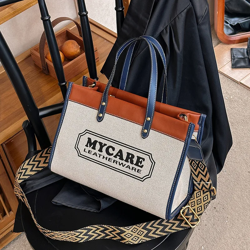 2025 New Color Block Letter Print Tote Bag for Women, Large Capacity Crossbody Shoulder Handheld Casual Fashion Purse
2025 New Color Block Letter Print Tote Bag for Women, Large Capacity Crossbody Shoulder Handheld Casual Fashion Purse
