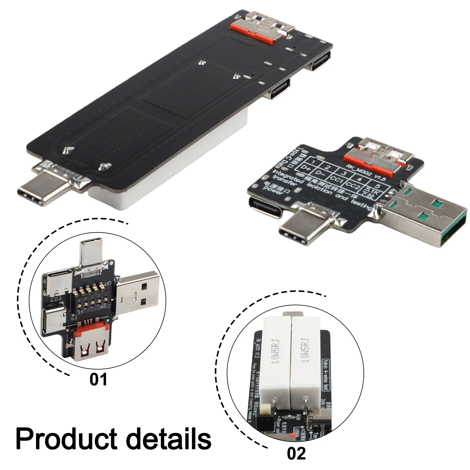 Voltage Tester Type-C Power Meter Lab Testing Electronics Repair Bench As Shown Compact Design Measurement Tool Resistance Meter
Voltage Tester Type-C Power Meter Lab Testing Electronics Repair Bench As Shown Compact Design Measurement Tool Resistance Meter