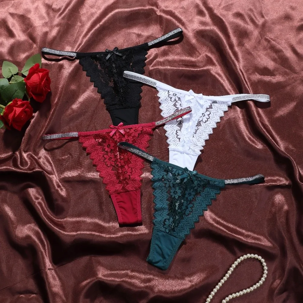 Fashion Low Waist Lace Flower Thongs Traceless Soft Gliter Belt Briefs Underpants Lingerie T-back Panties Daily Wear
Fashion Low Waist Lace Flower Thongs Traceless Soft Gliter Belt Briefs Underpants Lingerie T-back Panties Daily Wear
