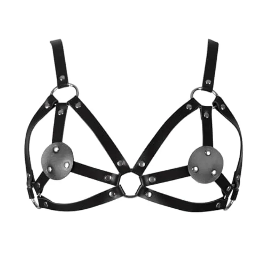 Women's Adjustable Leather Harness Cage Bra Corset Lingerie, Punk Gothic Fetish Bodywear, Sexy Black Bikini Outfit for Women Ad
Women's Adjustable Leather Harness Cage Bra Corset Lingerie, Punk Gothic Fetish Bodywear, Sexy Black Bikini Outfit for Women Ad