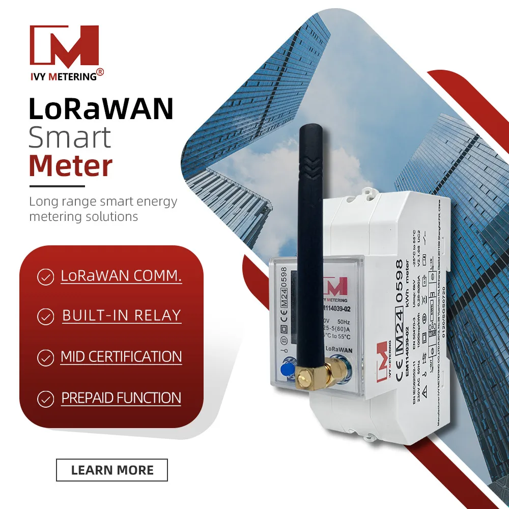 EM114039-02 MID prepay Prepaid Prepayment lorawan energy meter 868 MHzLorawan LoRA solution smart meter
EM114039-02 MID prepay Prepaid Prepayment lorawan energy meter 868 MHzLorawan LoRA solution smart meter