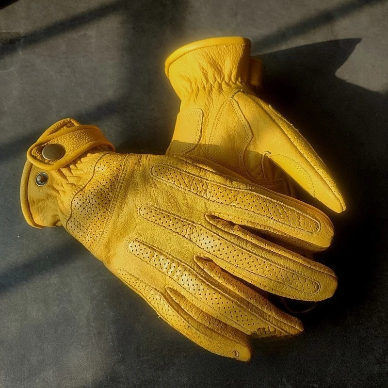 First Layer Cowhide Men's Motorcycle Gloves Retro Four-season Leather Thin Breathable Knight Outdoor Riding Protection
First Layer Cowhide Men's Motorcycle Gloves Retro Four-season Leather Thin Breathable Knight Outdoor Riding Protection