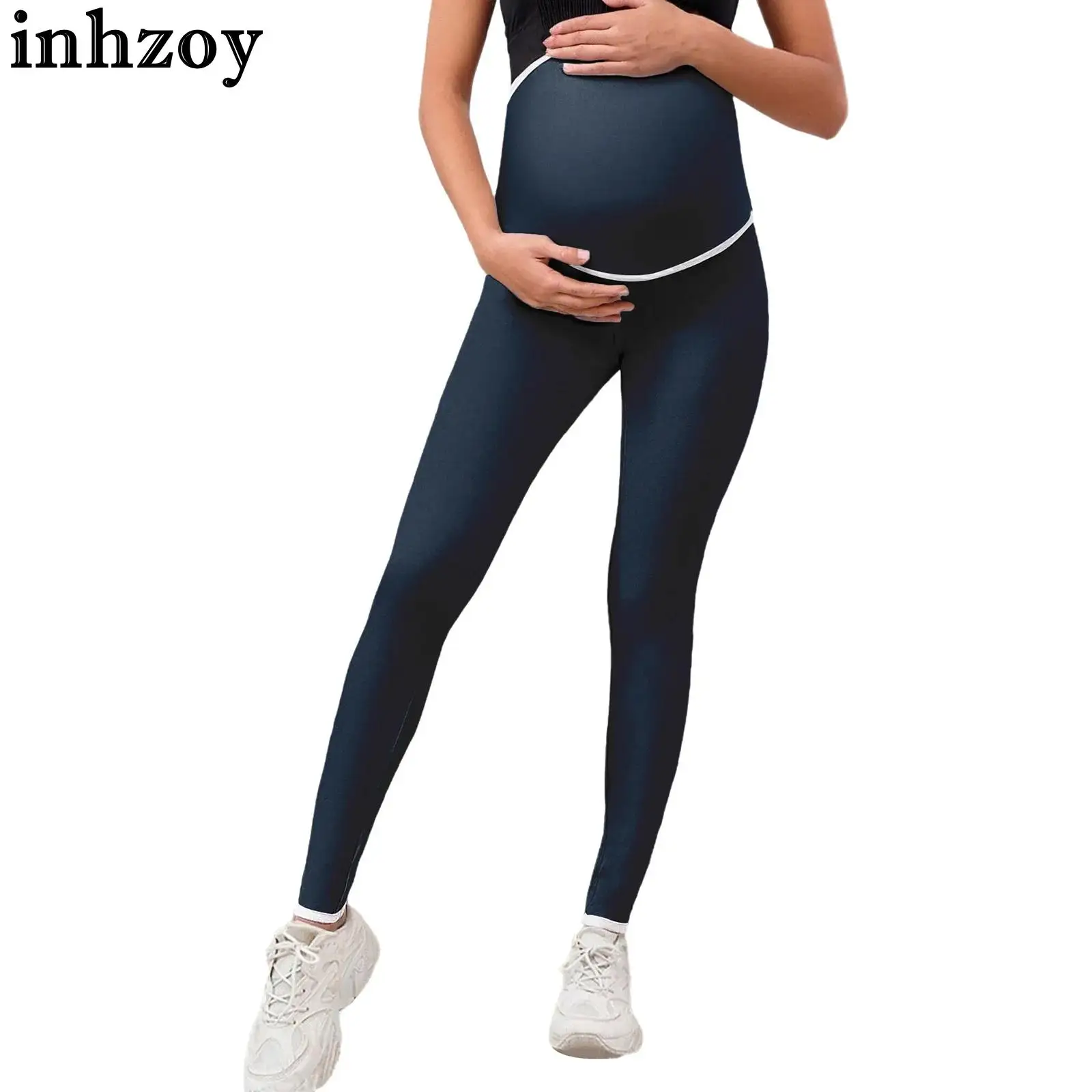 Pregnant Women High Waist Over The Belly Yoga Leggings Contrast Color Soft Tights Pants for Pilates Workout Fitness Sports
Pregnant Women High Waist Over The Belly Yoga Leggings Contrast Color Soft Tights Pants for Pilates Workout Fitness Sports