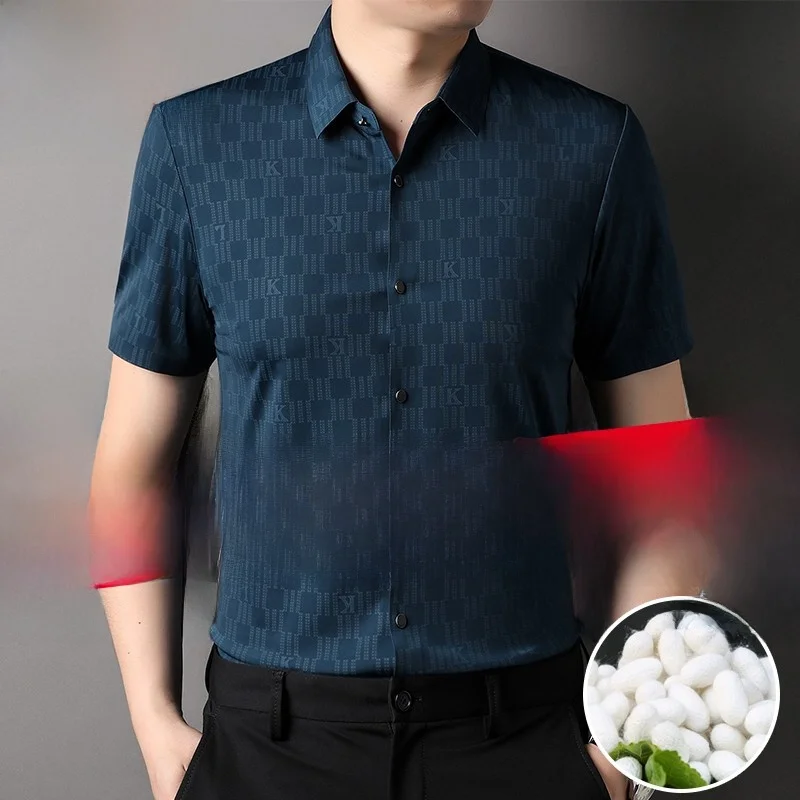 Pierre Cardin Men's Ice Silk ort Sve irt Casual Busin irt Summer New Sle Iron Free Stand Fit Button down
Pierre Cardin Men's Ice Silk ort Sve irt Casual Busin irt Summer New Sle Iron Free Stand Fit Button down