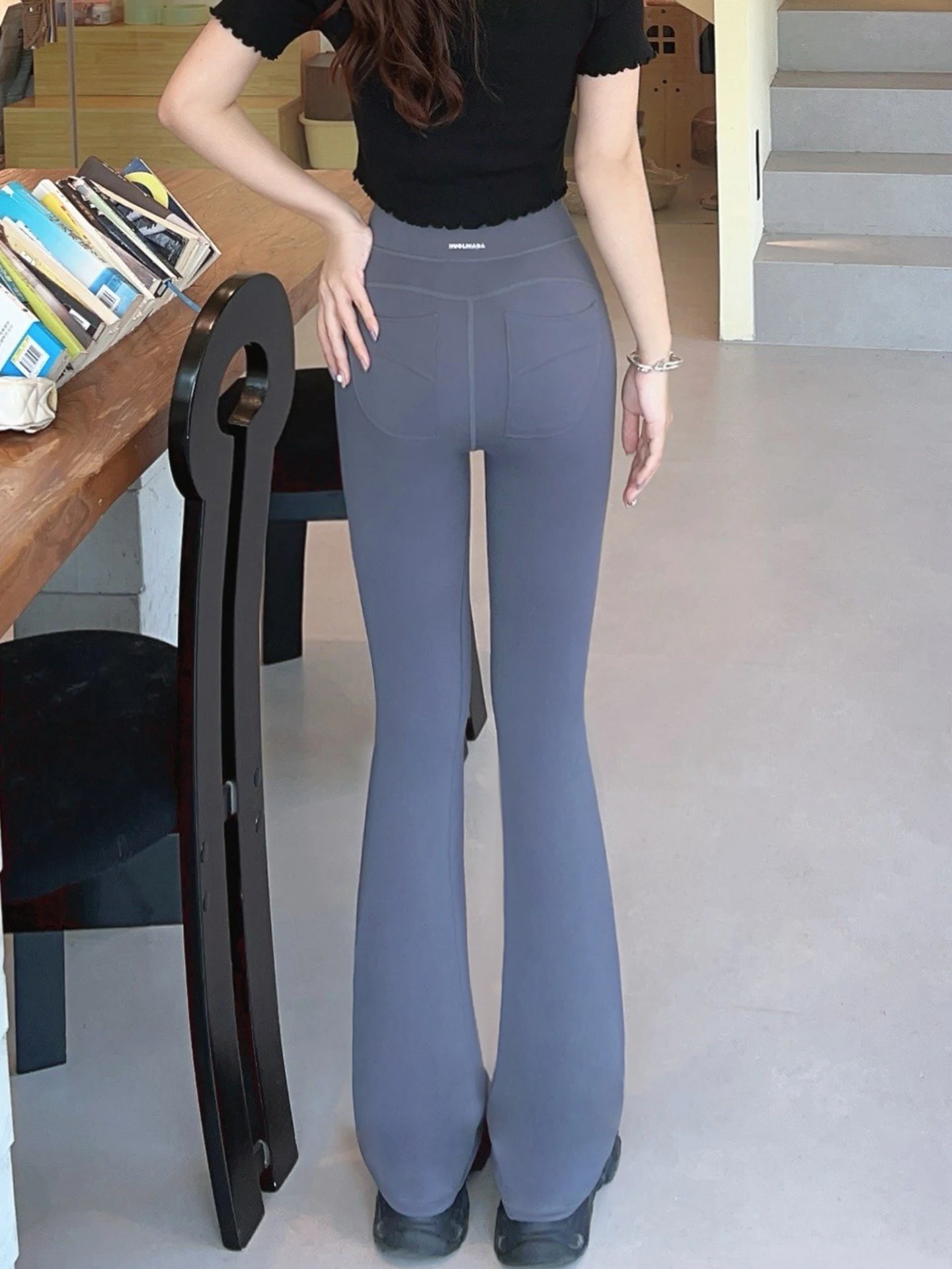 High Waist Bell Bottom Yoga Pants Women's Casual Outerwear with Pockets High Elasticity Comfortable Breathable Nylon Fabric
High Waist Bell Bottom Yoga Pants Women's Casual Outerwear with Pockets High Elasticity Comfortable Breathable Nylon Fabric