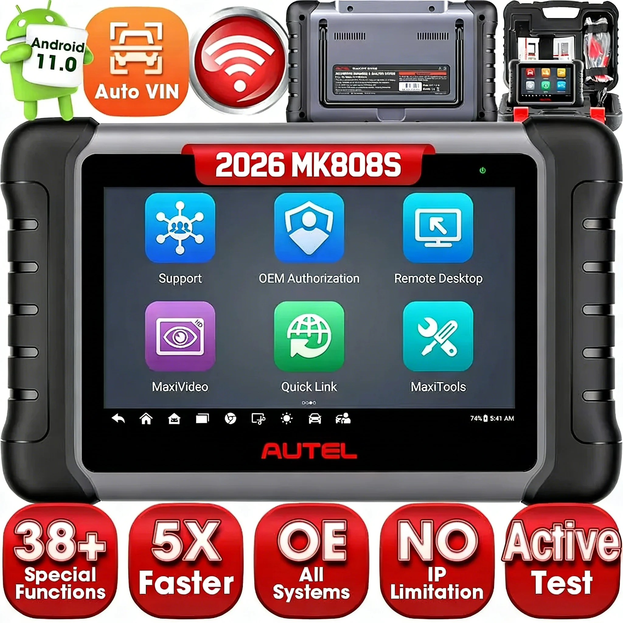 Автосканер Autel MaxiCOM MK808S OBD2, диагностический инструмент для автомобилей, считыватель кодов двигателя, ABS, SRS, трансмиссии, инструмент для кодирования ключей IMMO
Автосканер Autel MaxiCOM MK808S OBD2, диагностический инструмент для автомобилей, считыватель кодов двигателя, ABS, SRS, трансмиссии, инструмент для кодирования ключей IMMO
