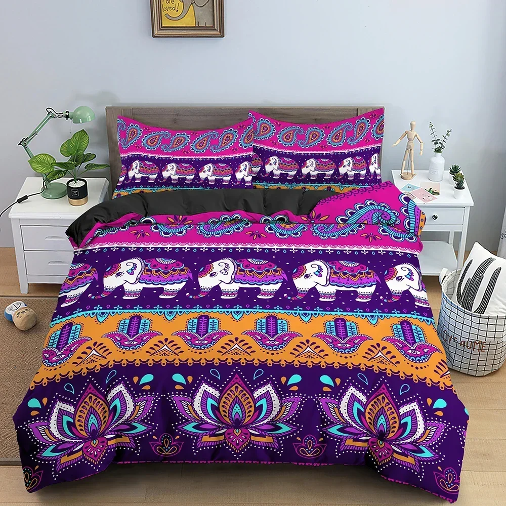 Mandala Pattern Floral Flower Comfortable Duvet Quilt Cover Pillowcase Bedding Set Children Bedroom Decoration Home Textile 
Mandala Pattern Floral Flower Comfortable Duvet Quilt Cover Pillowcase Bedding Set Children Bedroom Decoration Home Textile