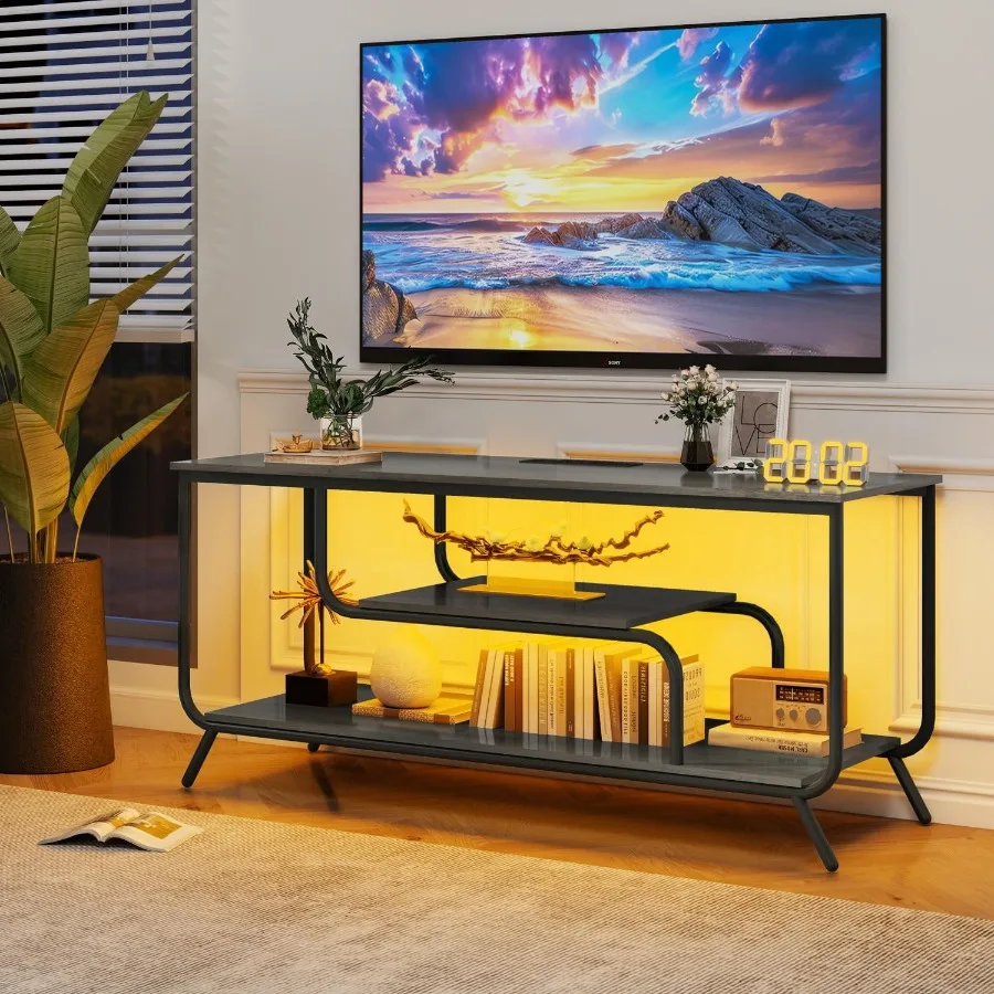 TV Stand Media Console Entertainment Center With Power Outlets USB Ports LED Light Strips For Living Room Bedroom TV Up To 55 I
TV Stand Media Console Entertainment Center With Power Outlets USB Ports LED Light Strips For Living Room Bedroom TV Up To 55 I