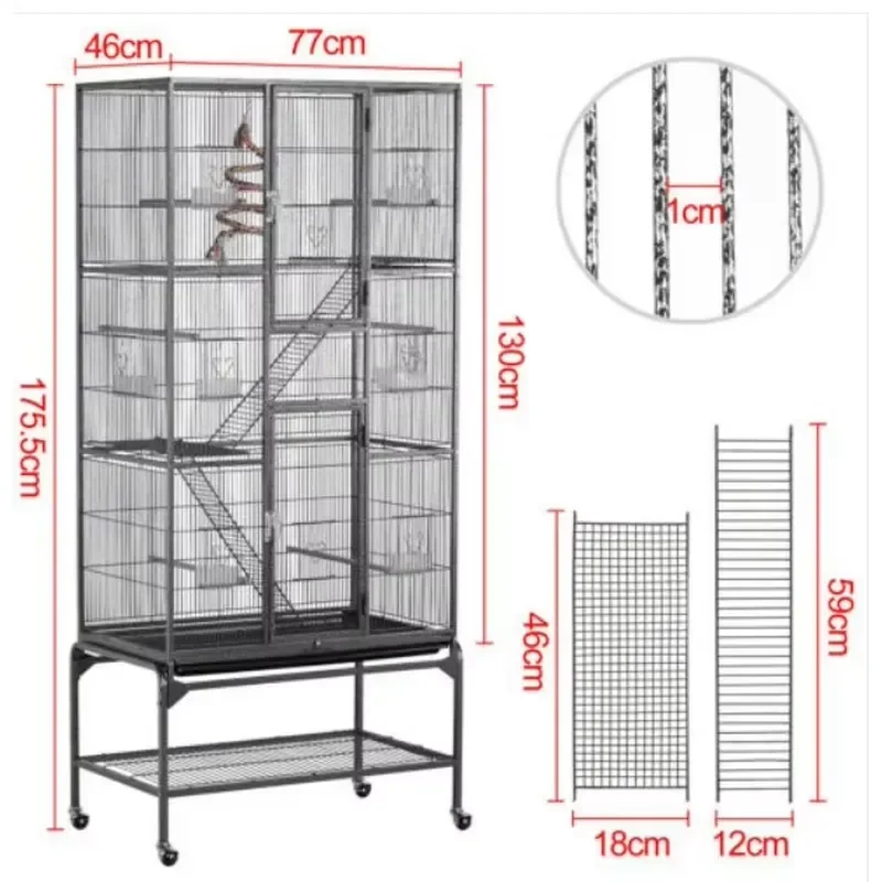 Factory Wholesale Double Floors Super Large Luxury Flying Parrot Villa Bird Cage for Large Birds
Factory Wholesale Double Floors Super Large Luxury Flying Parrot Villa Bird Cage for Large Birds