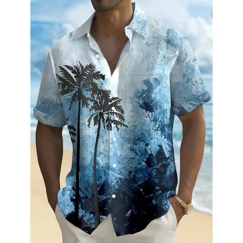 Hawaiian Print Men's Shirt Summer Ultra Slim Fit Pocket Detail Woven PU Leather Fabric Resistant to Deformation with Three-qu...
Hawaiian Print Men's Shirt Summer Ultra Slim Fit Pocket Detail Woven PU Leather Fabric Resistant to Deformation with Three-qu...