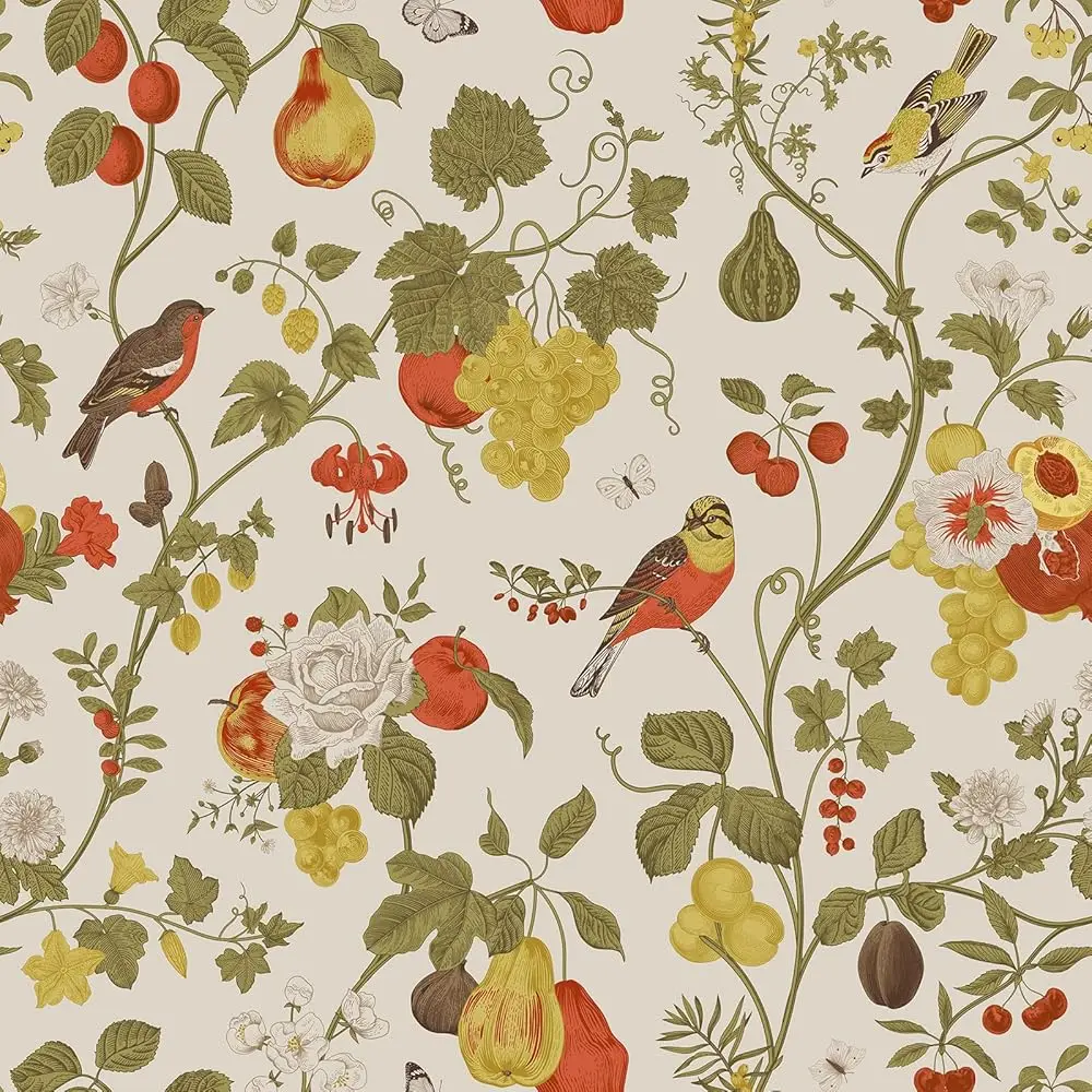 Retro Bird Wallpaper Sti And Peel Fruit Floral Wallpaper For Bedroom Living Room 17.7''X118'' Vintage Chinoiserie Peel And Sti
Retro Bird Wallpaper Sti And Peel Fruit Floral Wallpaper For Bedroom Living Room 17.7''X118'' Vintage Chinoiserie Peel And Sti