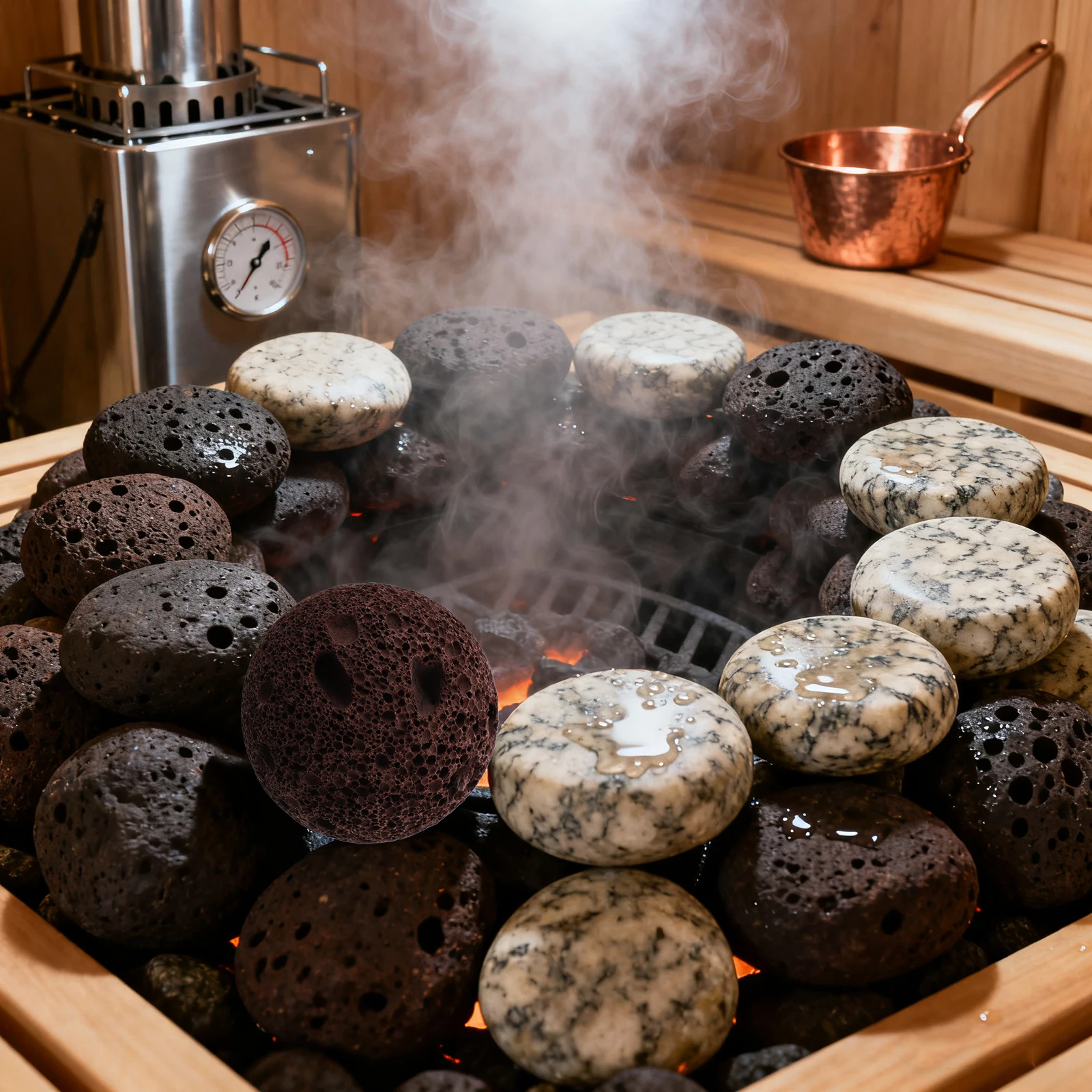 5pcs Volcanic Rock Sauna Stones 4Cm Natural Basalt Rocks For Steam Room Sauna Heater Replacement Indoor Outdoor Spa Water
5pcs Volcanic Rock Sauna Stones 4Cm Natural Basalt Rocks For Steam Room Sauna Heater Replacement Indoor Outdoor Spa Water