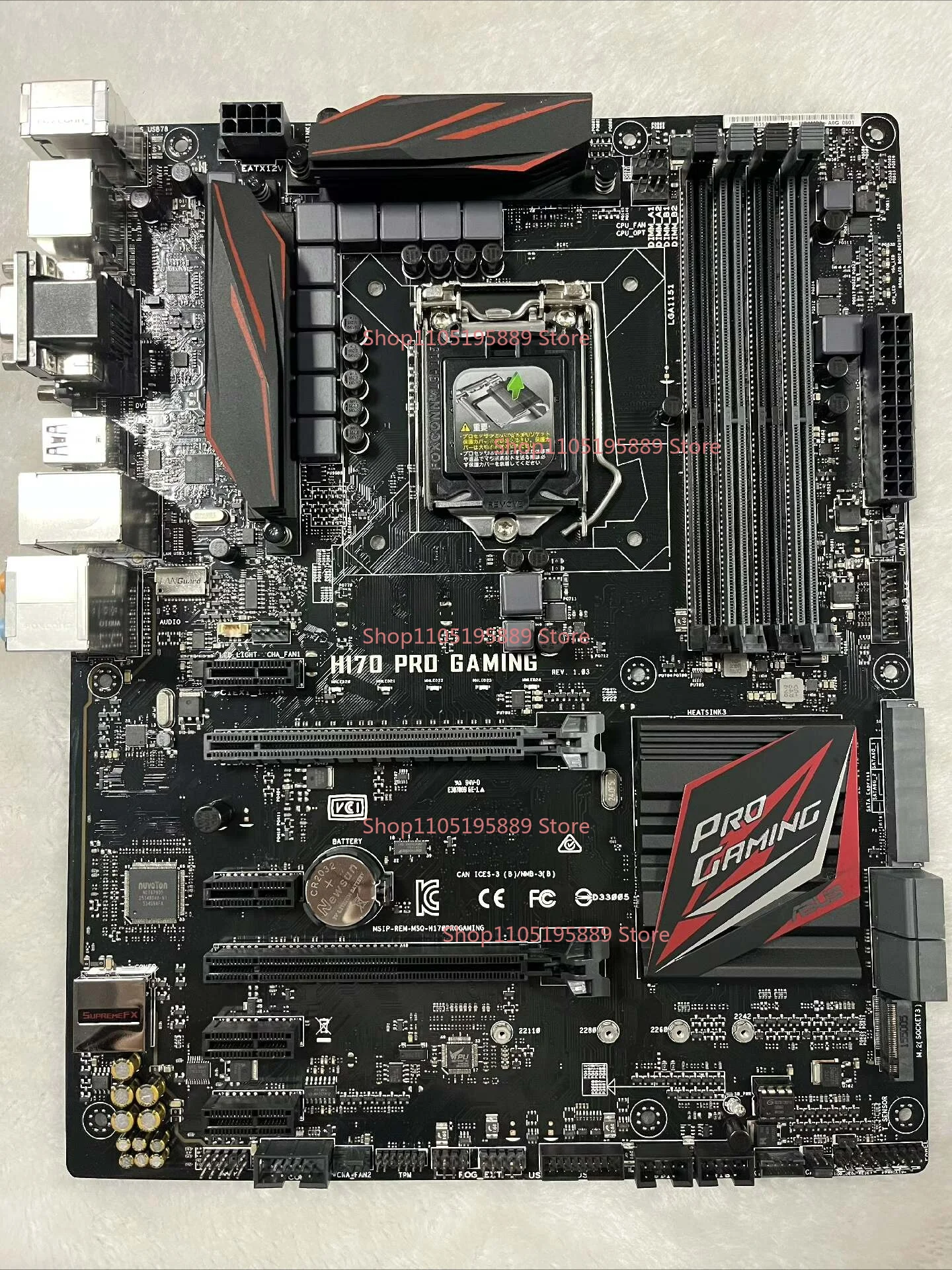 For ASUS H170 PRO GAMING Main Board LGA 1151 Interface, DDR4 Memory, PCIe3.0
For ASUS H170 PRO GAMING Main Board LGA 1151 Interface, DDR4 Memory, PCIe3.0