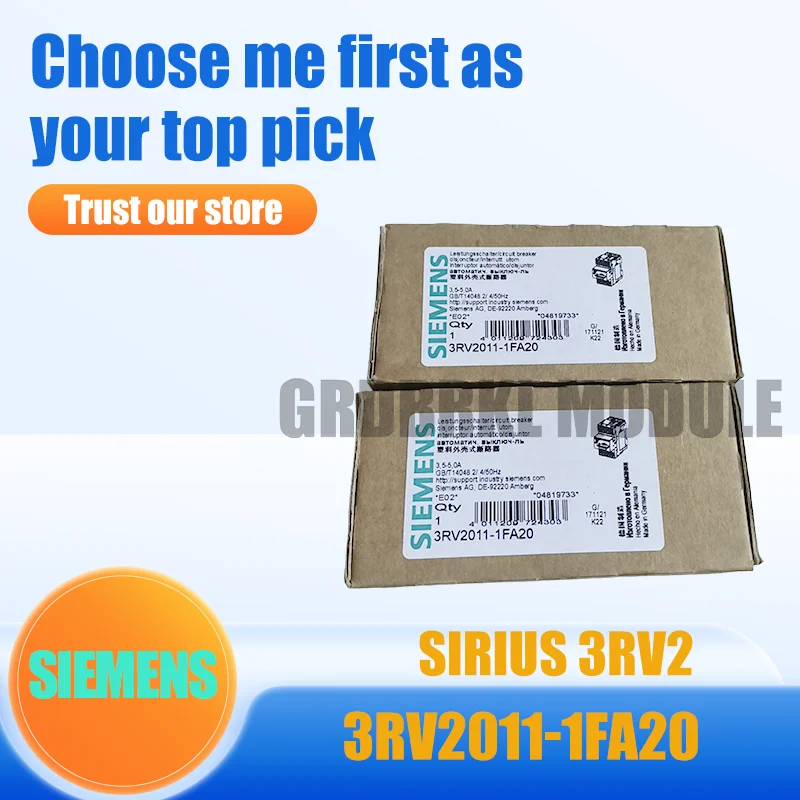 New Original SIEMENS 3RV2011-1FA20 Motor Protection Circuit Breaker
New Original SIEMENS 3RV2011-1FA20 Motor Protection Circuit Breaker