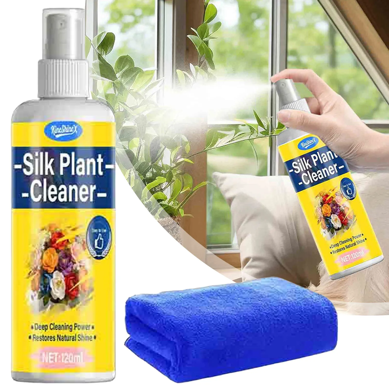 Silk Plant Cleaner With Towel Artificial Plant Silk Flower Cleaner Spray Deep Cleansing Fast Dry Dust Remover For Fake Plants
Silk Plant Cleaner With Towel Artificial Plant Silk Flower Cleaner Spray Deep Cleansing Fast Dry Dust Remover For Fake Plants