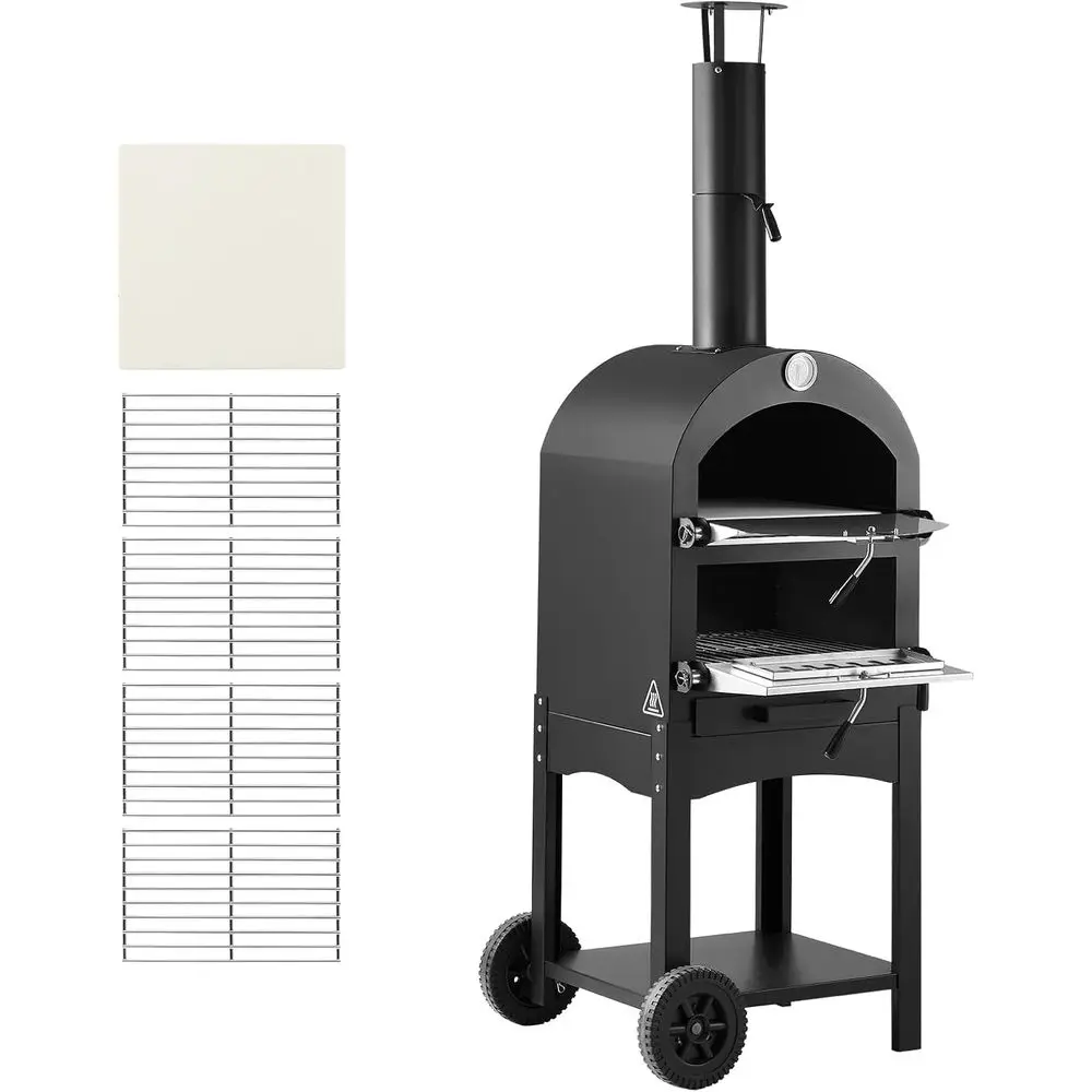 Portable Outdoor Oven, 12-inch Stand Pizza Oven with Casters, Pellet & Chips & Charcoal & irewood our uel, Baked Paint Pizza Gri
Portable Outdoor Oven, 12-inch Stand Pizza Oven with Casters, Pellet & Chips & Charcoal & irewood our uel, Baked Paint Pizza Gri