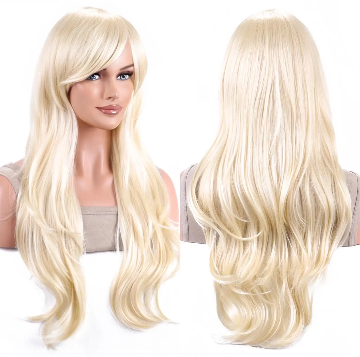 Women's synthetic blonde long wavy Halloween cosplay hair accessory for daily wear - high-temperature hair extension
Women's synthetic blonde long wavy Halloween cosplay hair accessory for daily wear - high-temperature hair extension
