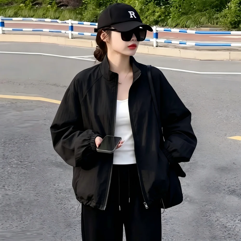 Women's Summer 2026 New Lazy Style Casual Fashion Thin Stand Collar Sun Protection Coat Long Sleeve Zipper Closure Polyester
Women's Summer 2026 New Lazy Style Casual Fashion Thin Stand Collar Sun Protection Coat Long Sleeve Zipper Closure Polyester