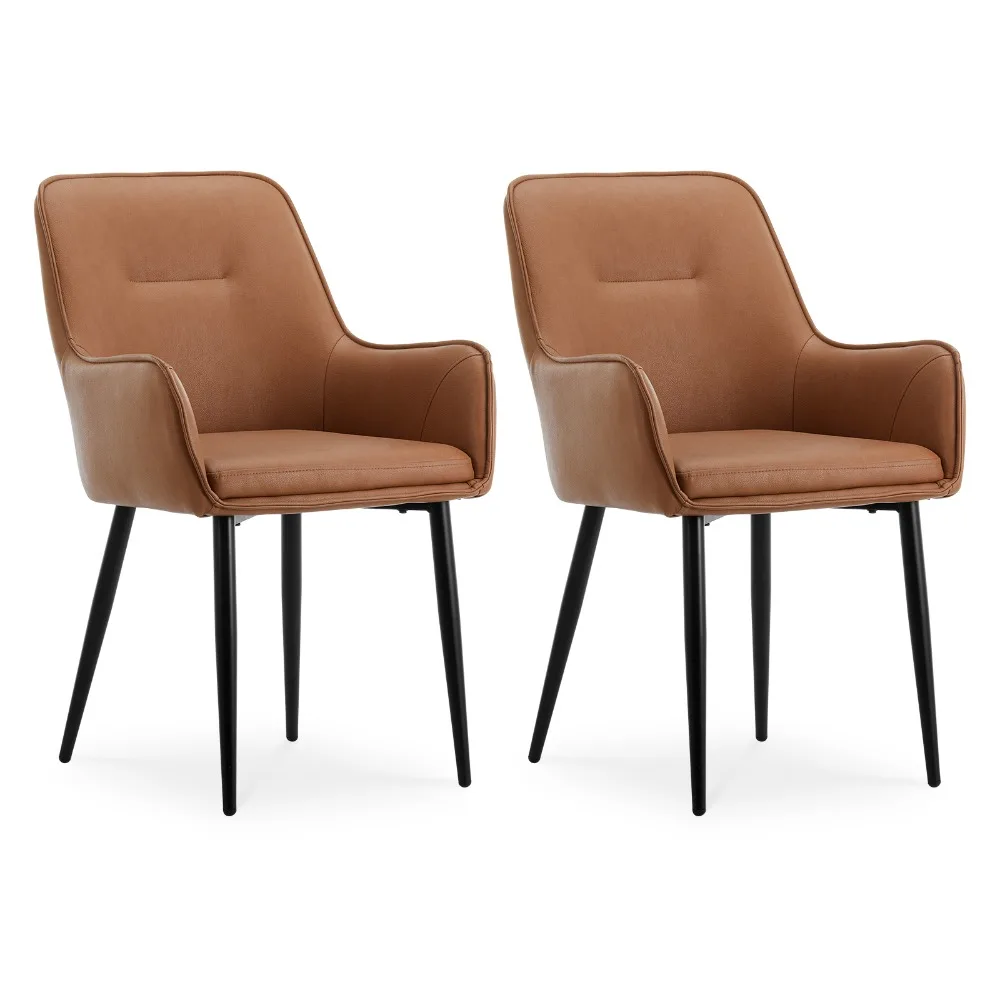 Faux Leather Dining Chairs set of 2, Accent Arm Chair, Metal Steel Frame, Bar Stools
Faux Leather Dining Chairs set of 2, Accent Arm Chair, Metal Steel Frame, Bar Stools