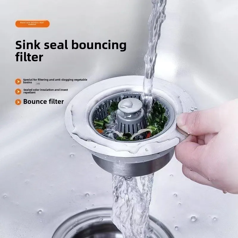 3 in 1 Kitchen Sink Drain Strainer Stainless Steel Pop-Up Stopper Removable Sink Stopper Anti Clogging Sink Food Strainer
3 in 1 Kitchen Sink Drain Strainer Stainless Steel Pop-Up Stopper Removable Sink Stopper Anti Clogging Sink Food Strainer