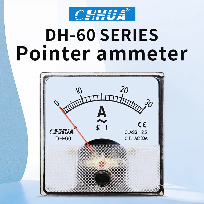 DH-60 AC Ammeter Analog Current Meter,1A 2A 3A 5A 10A 15A 20A 30A 50A 30/5 50/5 etc,factory direct selling
DH-60 AC Ammeter Analog Current Meter,1A 2A 3A 5A 10A 15A 20A 30A 50A 30/5 50/5 etc,factory direct selling