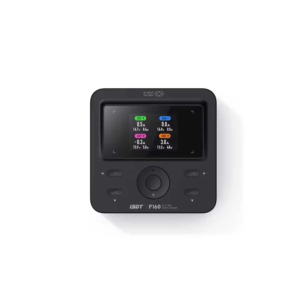 ISDT F160 AC / DC Quad Smart Charger for 1~4S LiFe Li-Ion LiPo LiHv ULiHv 4~12S NiCd/MH 2~7S Pb Battery Charge
ISDT F160 AC / DC Quad Smart Charger for 1~4S LiFe Li-Ion LiPo LiHv ULiHv 4~12S NiCd/MH 2~7S Pb Battery Charge