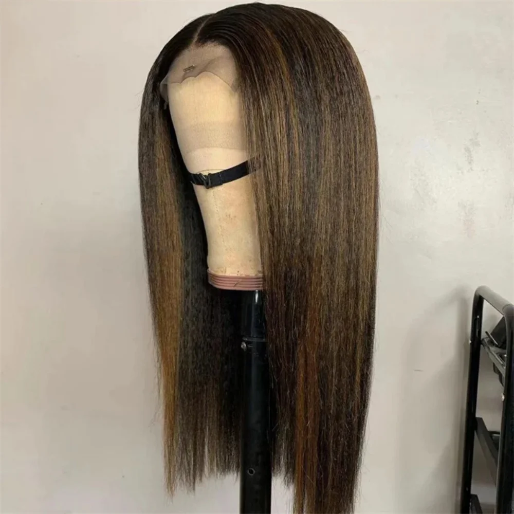 Glueless Soft Highlight Blonde Preplucked 26“Long Kinky Straight 180Density Lace Front Wig Synthetic For Women Heat Resistant
Glueless Soft Highlight Blonde Preplucked 26“Long Kinky Straight 180Density Lace Front Wig Synthetic For Women Heat Resistant