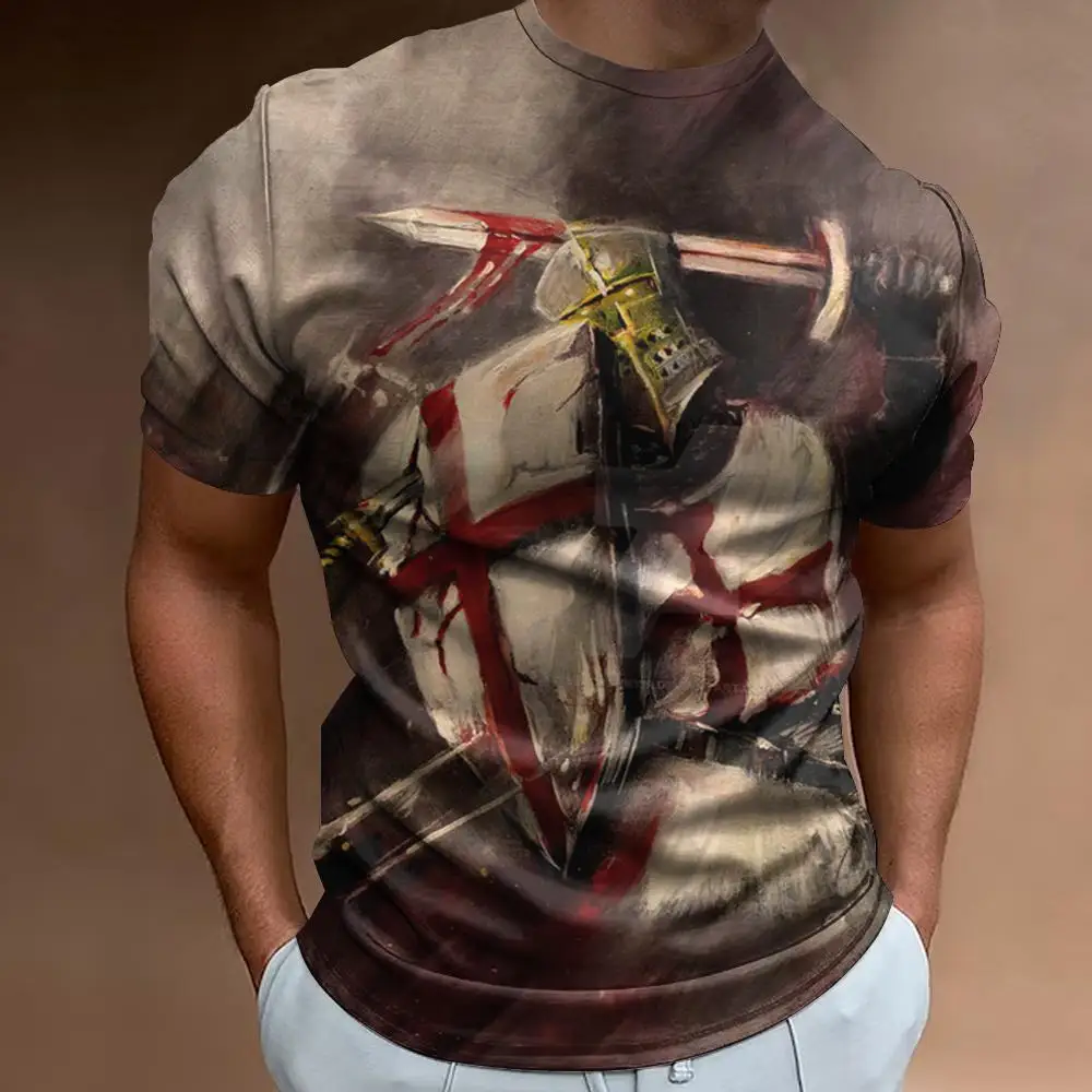 Retro Men's T-Shirt 3d Crusades Printed T-Shirt For Men Fashion Men Clothing Quick Dry Sports Shirt Oversized Short Sleeved Tees
Retro Men's T-Shirt 3d Crusades Printed T-Shirt For Men Fashion Men Clothing Quick Dry Sports Shirt Oversized Short Sleeved Tees