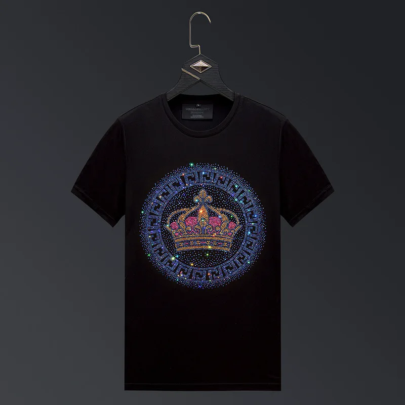 2023 Crown Rhinestones T Shirts Men Clothing Fashion Man Streetwear O Neck Slim Modal Cotton Short Sleeve Tshirts Plus Size 6XL
2023 Crown Rhinestones T Shirts Men Clothing Fashion Man Streetwear O Neck Slim Modal Cotton Short Sleeve Tshirts Plus Size 6XL