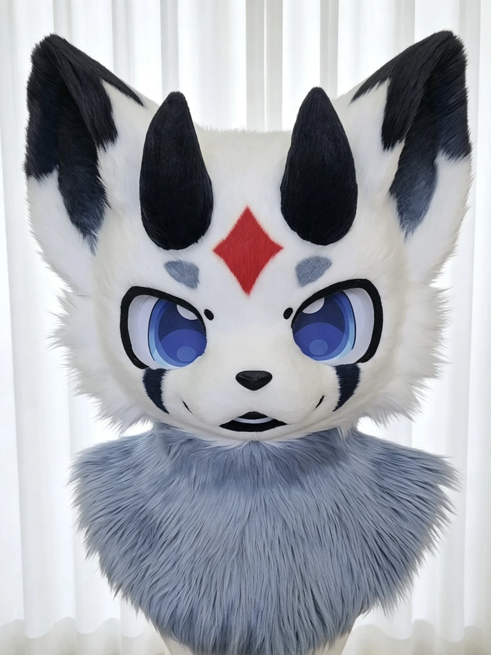Fur-lined headgear for cats as a mascot costume, Halloween wolf dog character play animal head, fox character play disguise
Fur-lined headgear for cats as a mascot costume, Halloween wolf dog character play animal head, fox character play disguise