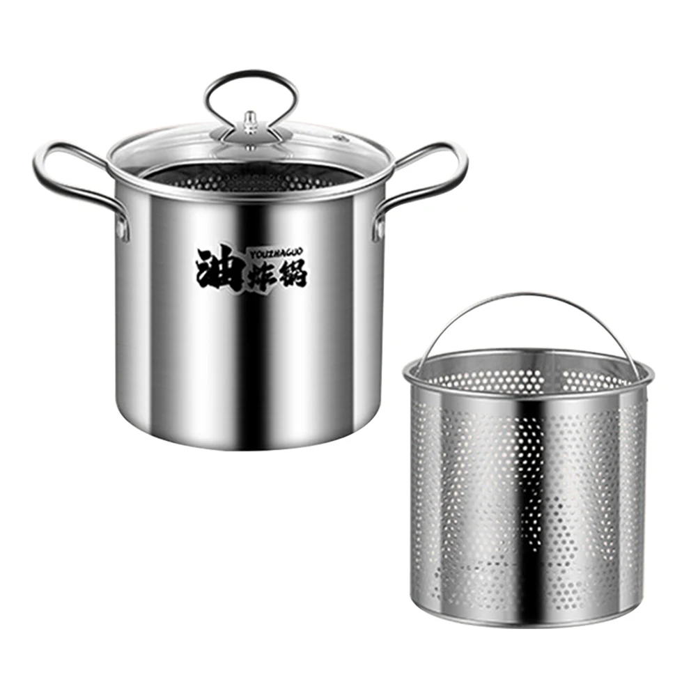 Stainless Steel Fryer Pot Deep Fryer Basket Household Fried Pots Kitchen Supplies Convenient Cooking Frying Pan Excellent
Stainless Steel Fryer Pot Deep Fryer Basket Household Fried Pots Kitchen Supplies Convenient Cooking Frying Pan Excellent