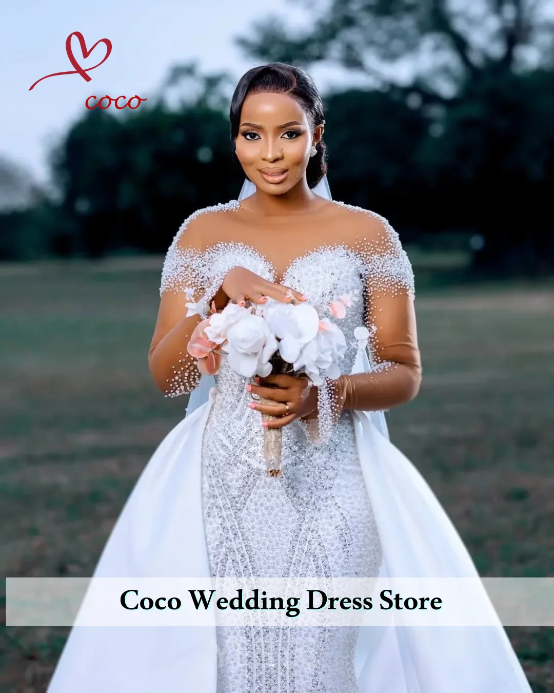 Customized Plus Size Wedding Dress Bridal Gowns For Bride Detachable Train Mermaid Wedding Gowns Sheer Neck Illusion Long Sleeve
Customized Plus Size Wedding Dress Bridal Gowns For Bride Detachable Train Mermaid Wedding Gowns Sheer Neck Illusion Long Sleeve