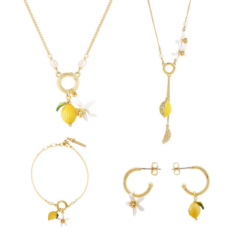 Spring Fashion Cute Flower Niche Design Light Luxury Internet Celebrity Birthday Gift for Girlfriend Lemon Fruit Charms Necklace
Spring Fashion Cute Flower Niche Design Light Luxury Internet Celebrity Birthday Gift for Girlfriend Lemon Fruit Charms Necklace