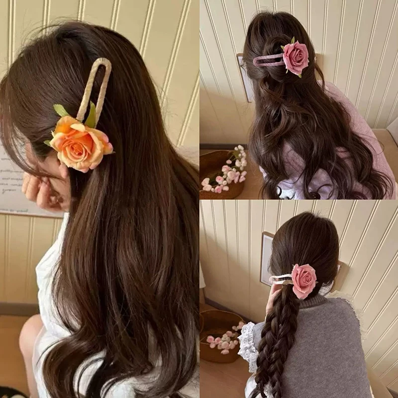 Simulation Flower Hair Claws Grab Duckbilly Hair Clips Clamp Elegant For Women Girls Large Hairpins Ponytail Hair Accessories
Simulation Flower Hair Claws Grab Duckbilly Hair Clips Clamp Elegant For Women Girls Large Hairpins Ponytail Hair Accessories