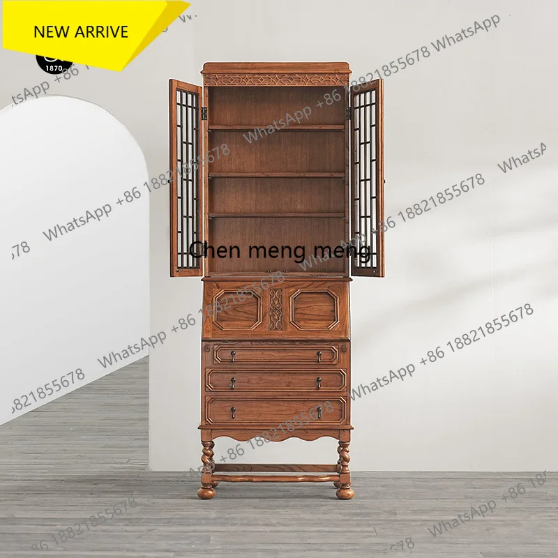 N178 Европейский ретро стеклянный шкафчик из цельного дерева, многофункциональный американский деревенский обеденный боковой винный шкаф
N178 Европейский ретро стеклянный шкафчик из цельного дерева, многофункциональный американский деревенский обеденный боковой винный шкаф