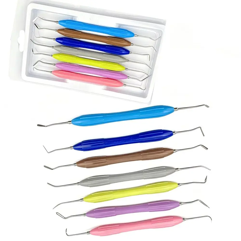 5 Piece Dental Composite Filling Instrument Set with Soft Grip Silicone Handles for Aesthetic Restorations
5 Piece Dental Composite Filling Instrument Set with Soft Grip Silicone Handles for Aesthetic Restorations