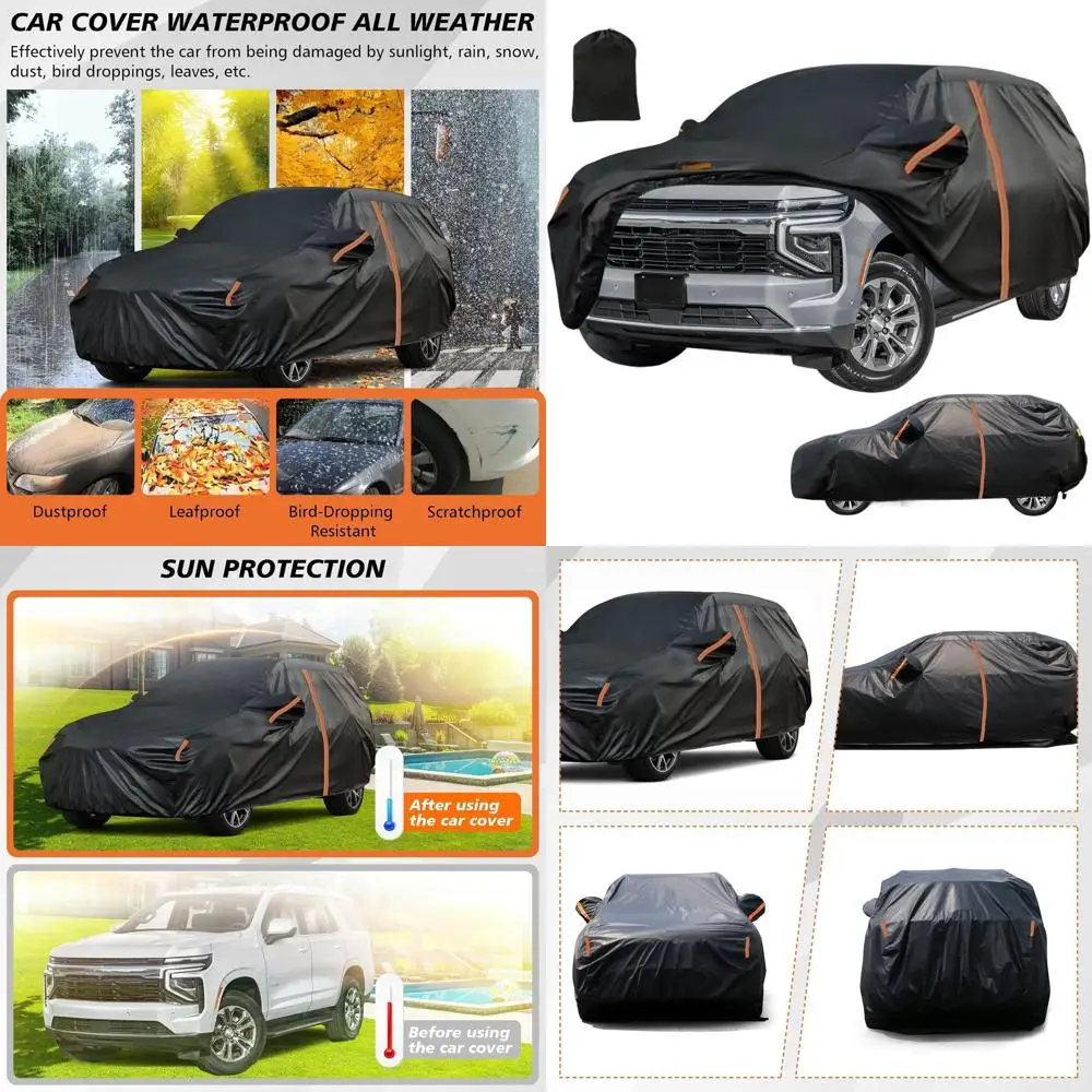 Custom-Fit Waterproof SUV Cover for 2004-2025 Chevy Suburban, All-Weather Outdoor Protection with Zippered Entry, Reflective Str
Custom-Fit Waterproof SUV Cover for 2004-2025 Chevy Suburban, All-Weather Outdoor Protection with Zippered Entry, Reflective Str