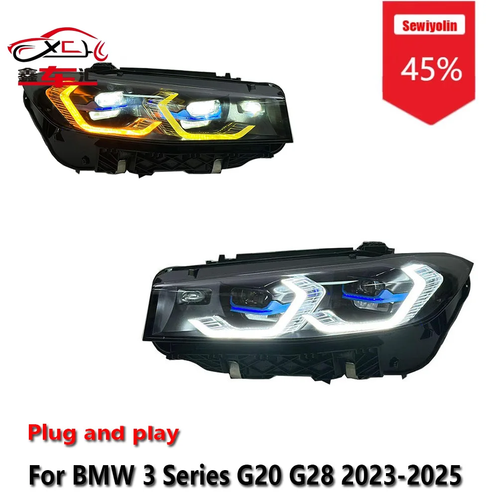 Car LED Headlight Assemblies For BMW 3 Series G20 G28 2023-2025 Fog DRL Brake Turn Signal Lamp Plug and Play
Car LED Headlight Assemblies For BMW 3 Series G20 G28 2023-2025 Fog DRL Brake Turn Signal Lamp Plug and Play