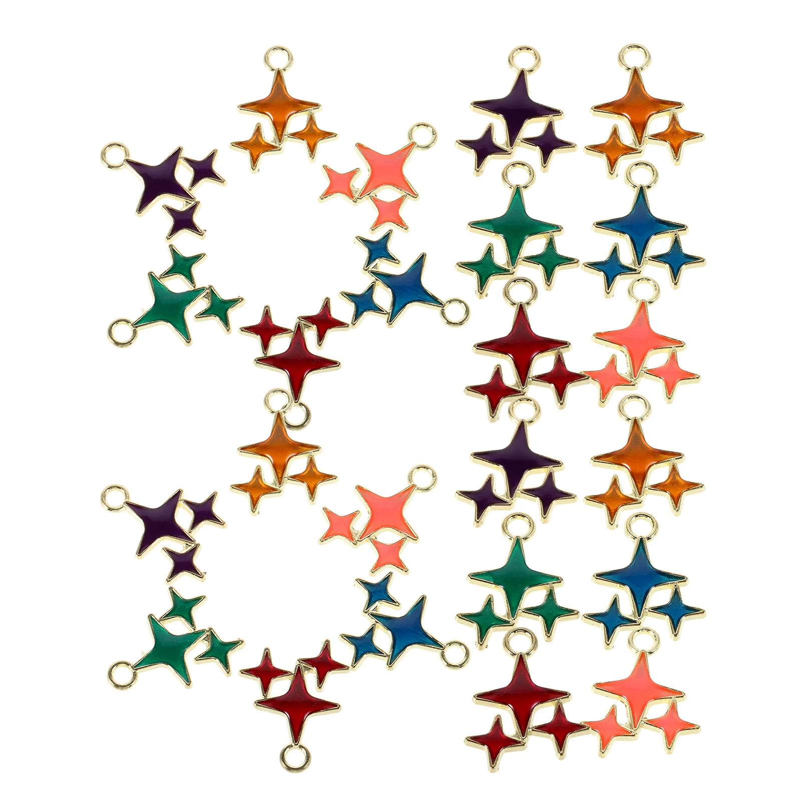 60pcs Star Earring Accessories Alloy Jewelry Making Charms Transparent Oil Drip Design Durable Fade Resistant Hair for Women
60pcs Star Earring Accessories Alloy Jewelry Making Charms Transparent Oil Drip Design Durable Fade Resistant Hair for Women