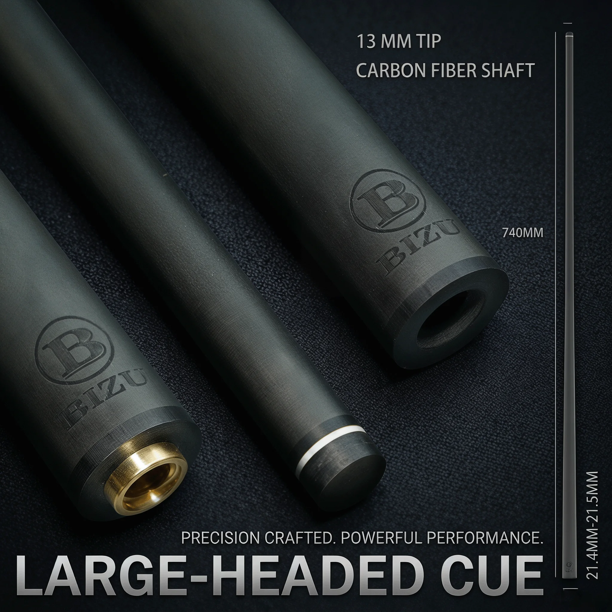 BIZU 13mm carbon Pool Billiard Cue Shaft Black Technology Professional Design for Pool Cue Accessories 1/2 Billiard (only shaft)
BIZU 13mm carbon Pool Billiard Cue Shaft Black Technology Professional Design for Pool Cue Accessories 1/2 Billiard (only shaft)
