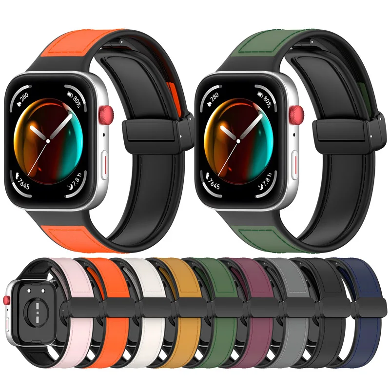 Ремешок силиконовый спортивный для Huawei Watch Fit3, быстросменный браслет с магнитной застежкой, 24 мм
Ремешок силиконовый спортивный для Huawei Watch Fit3, быстросменный браслет с магнитной застежкой, 24 мм