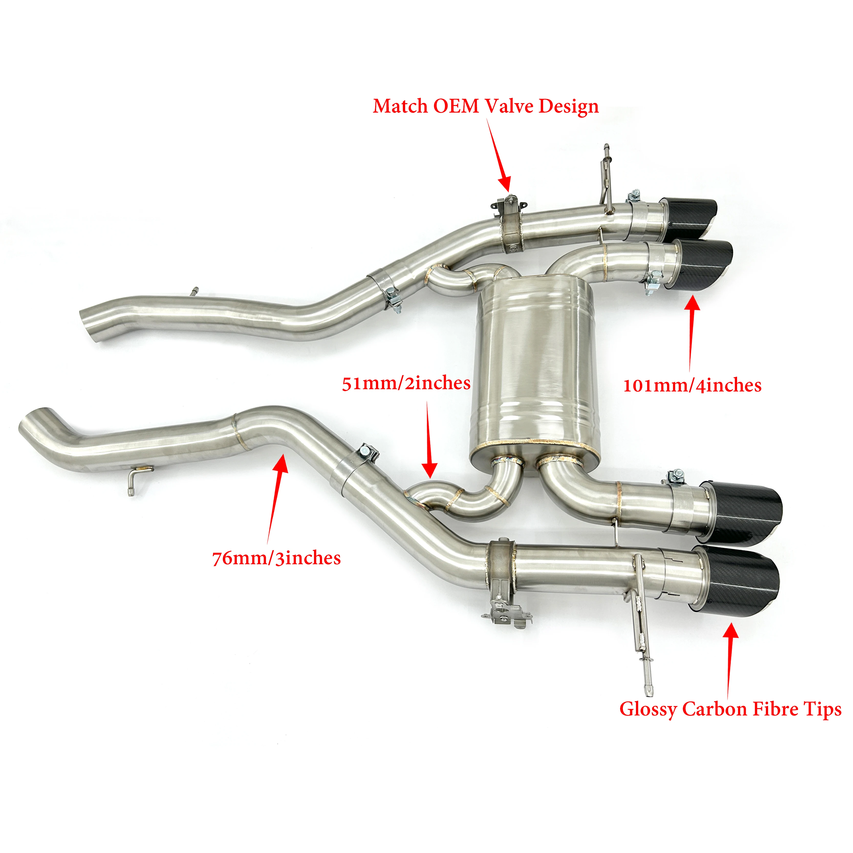 High Quality CSZ Axleback for M2 G87 S58 3.0T Valved Muffler Axle Back Exhaust OEM Valve
High Quality CSZ Axleback for M2 G87 S58 3.0T Valved Muffler Axle Back Exhaust OEM Valve