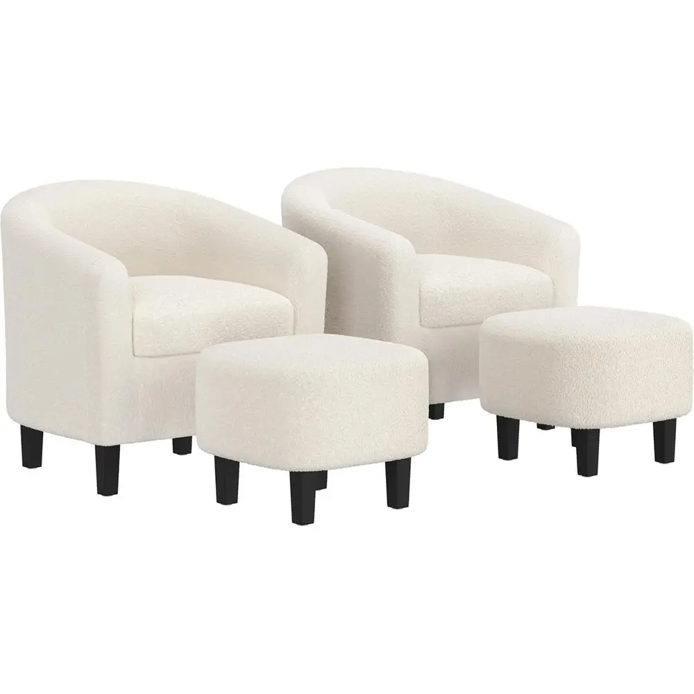 Ivory Barrel Chair and Ottoman Set for Living Room, Bedroom, or Reading Room, 2 Pieces
Ivory Barrel Chair and Ottoman Set for Living Room, Bedroom, or Reading Room, 2 Pieces