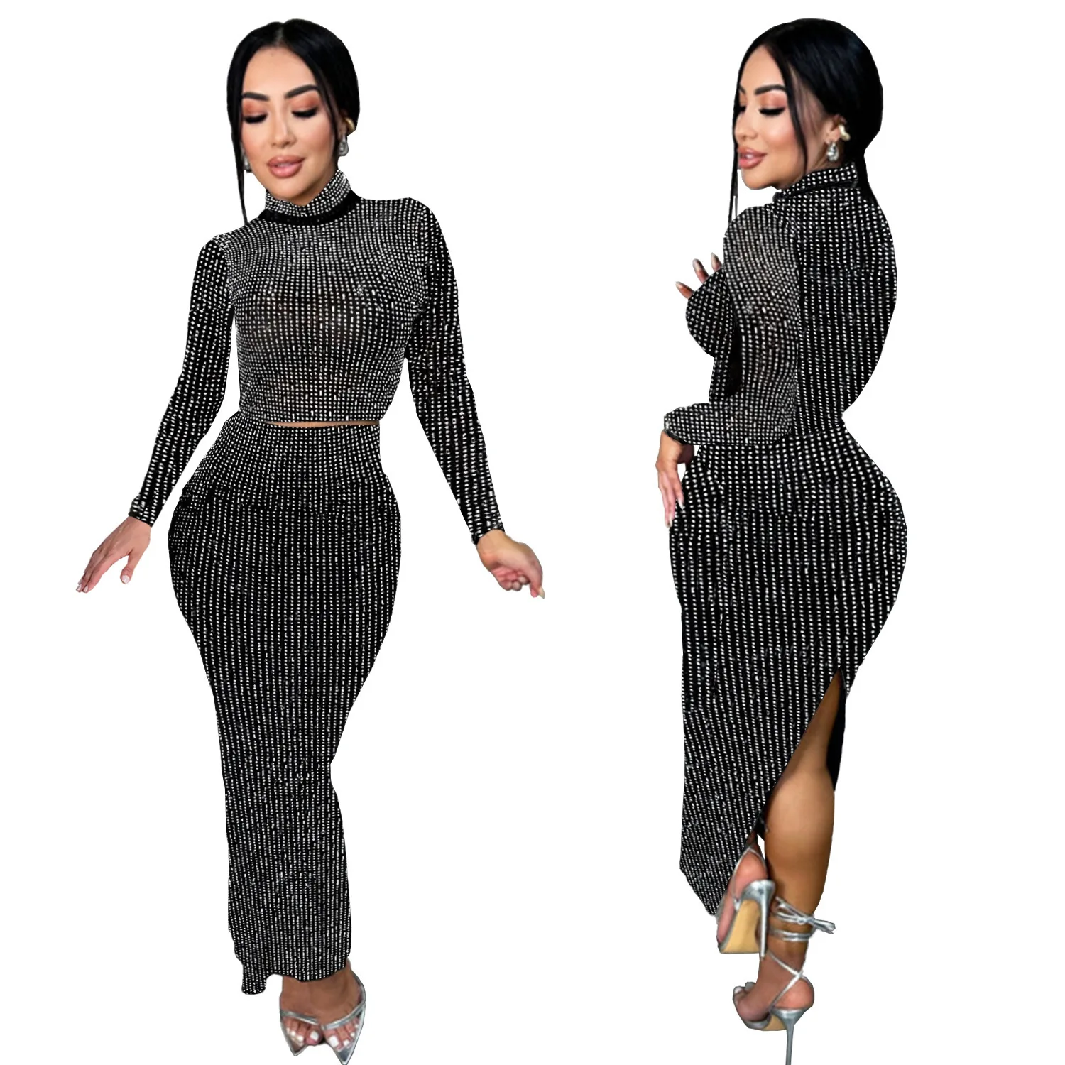 C7093 Fashion Women's Hot Diamond Slimming Bag Arm Long Sleeve Two Piece Skirt New
C7093 Fashion Women's Hot Diamond Slimming Bag Arm Long Sleeve Two Piece Skirt New